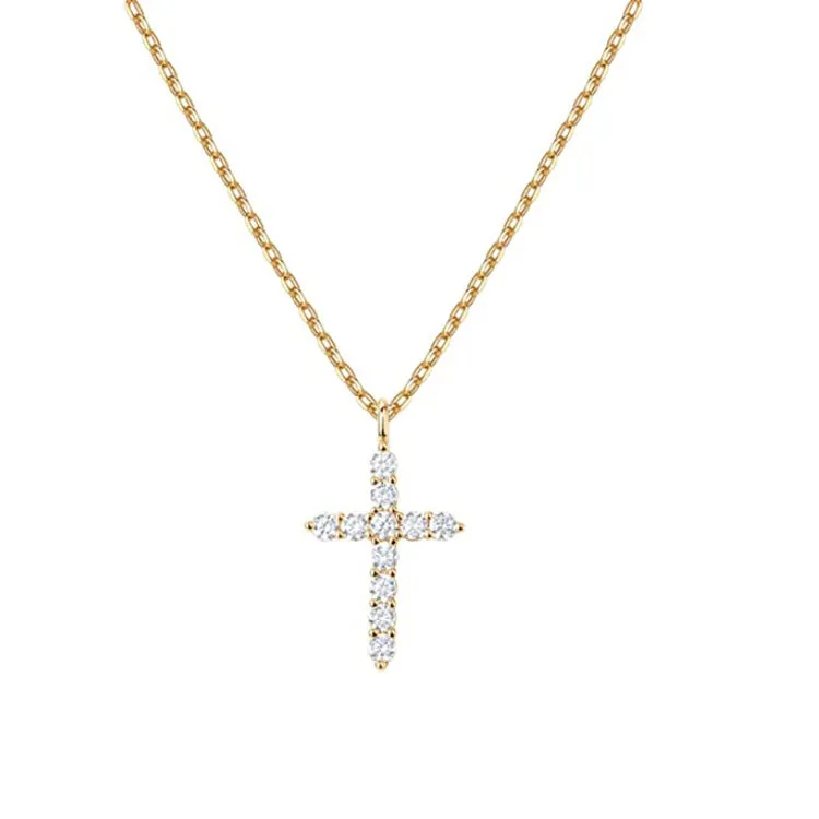 Cubic Zirconia Cross Necklace