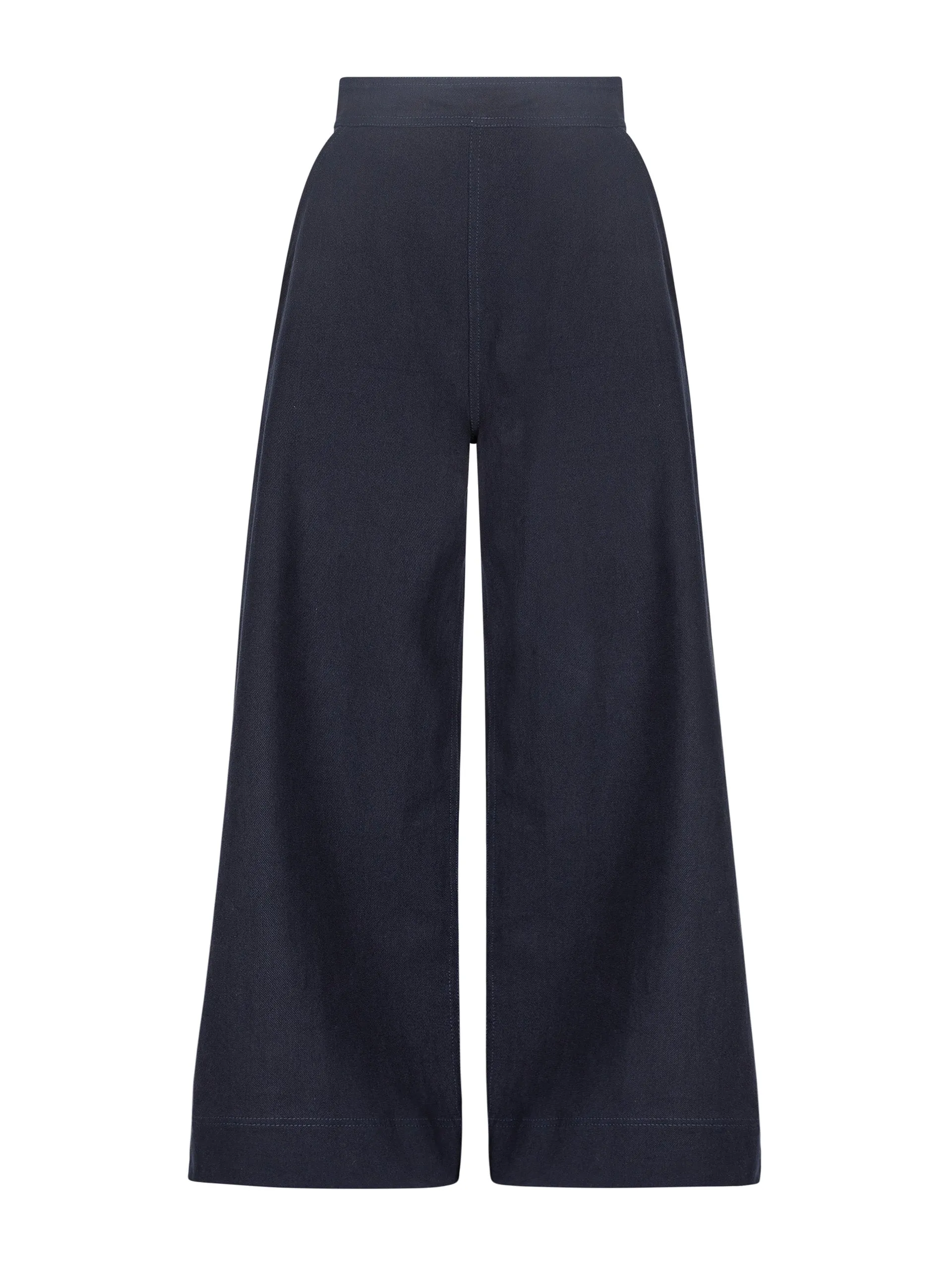 Dark navy Greta drill trousers