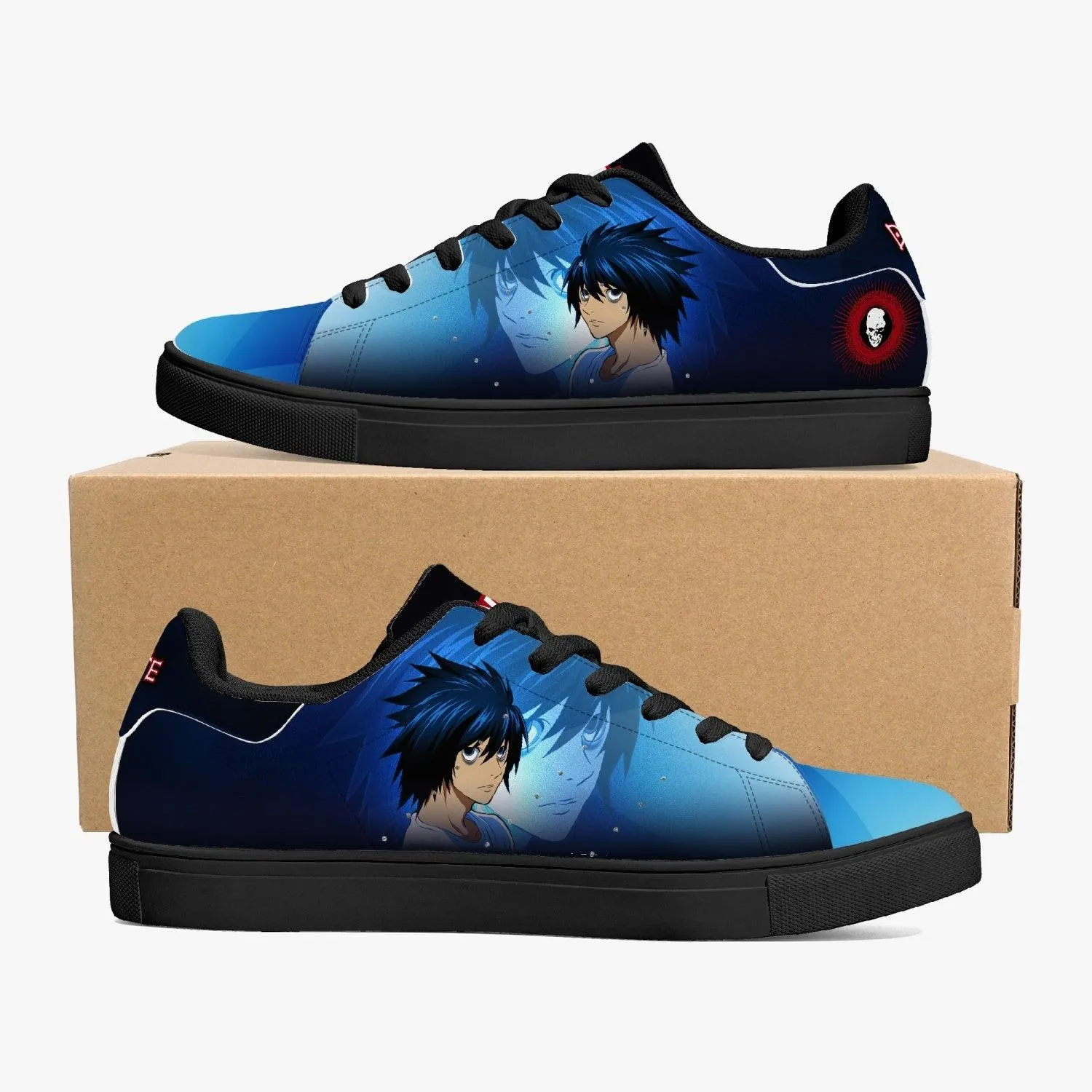 Death Note L Blue Skate Anime Shoes