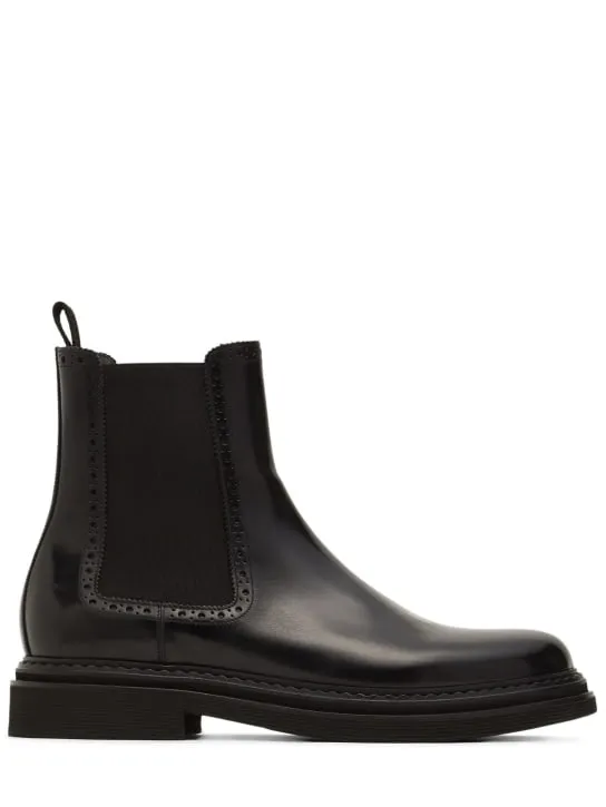 Dolce&amp;Gabbana   Brushed leather Chelsea boots 