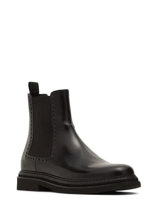 Dolce&amp;Gabbana   Brushed leather Chelsea boots 