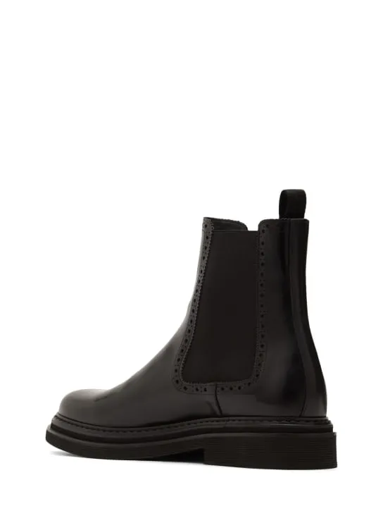 Dolce&amp;Gabbana   Brushed leather Chelsea boots 