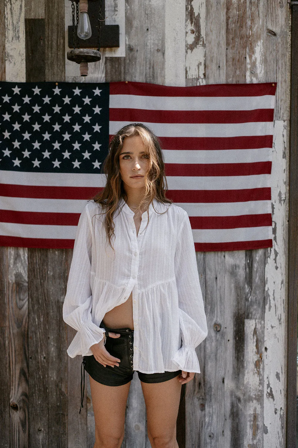 Dolphin White Button Down