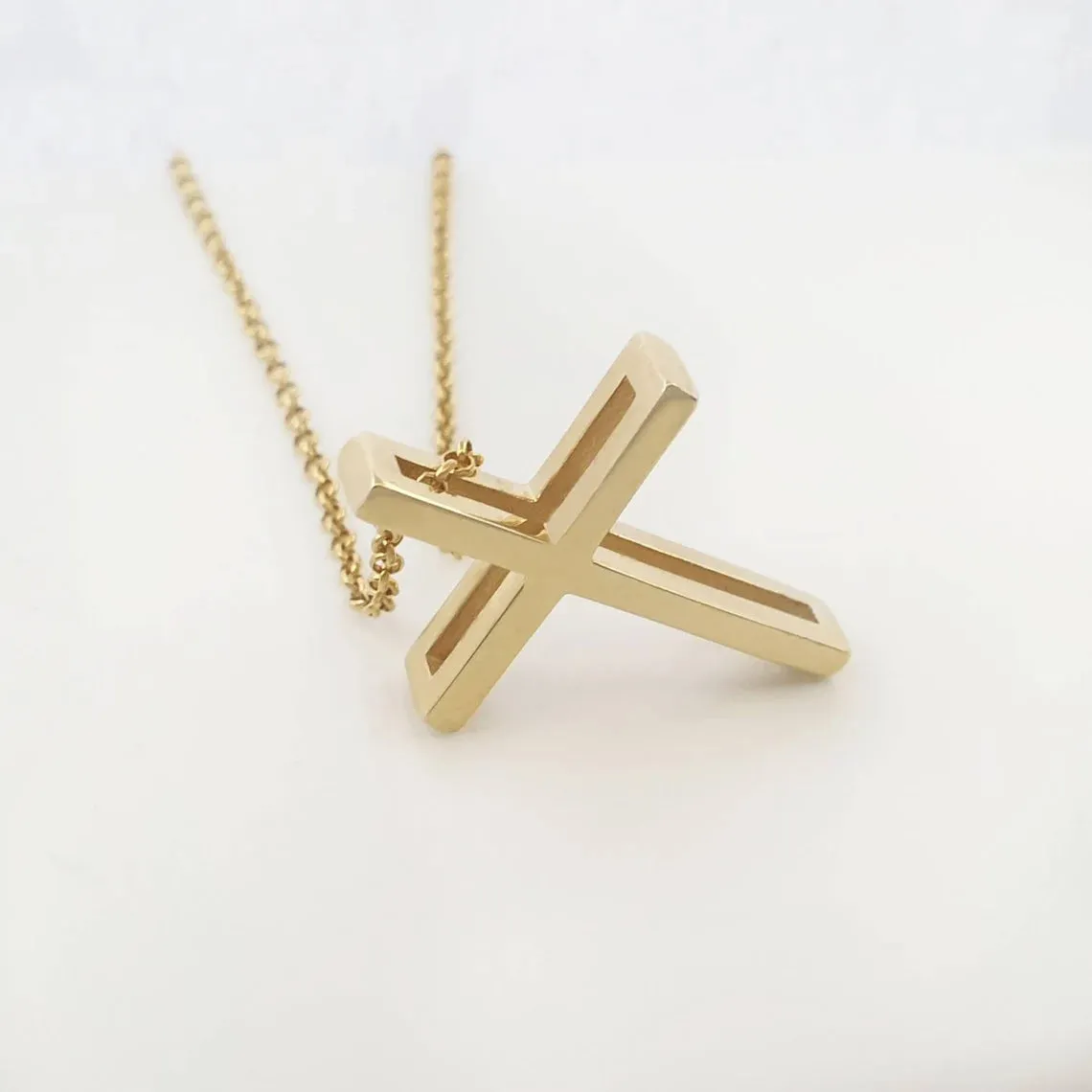 Double Cross Necklace