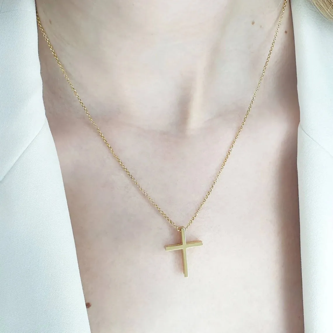 Double Cross Necklace