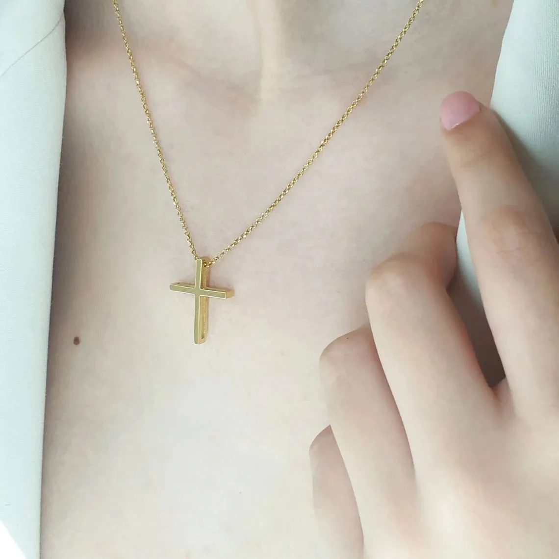 Double Cross Necklace