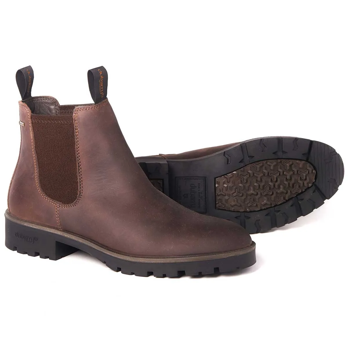 DUBARRY Antrim Chelsea Boots - Mens Gore-Tex Leather - Old Rum