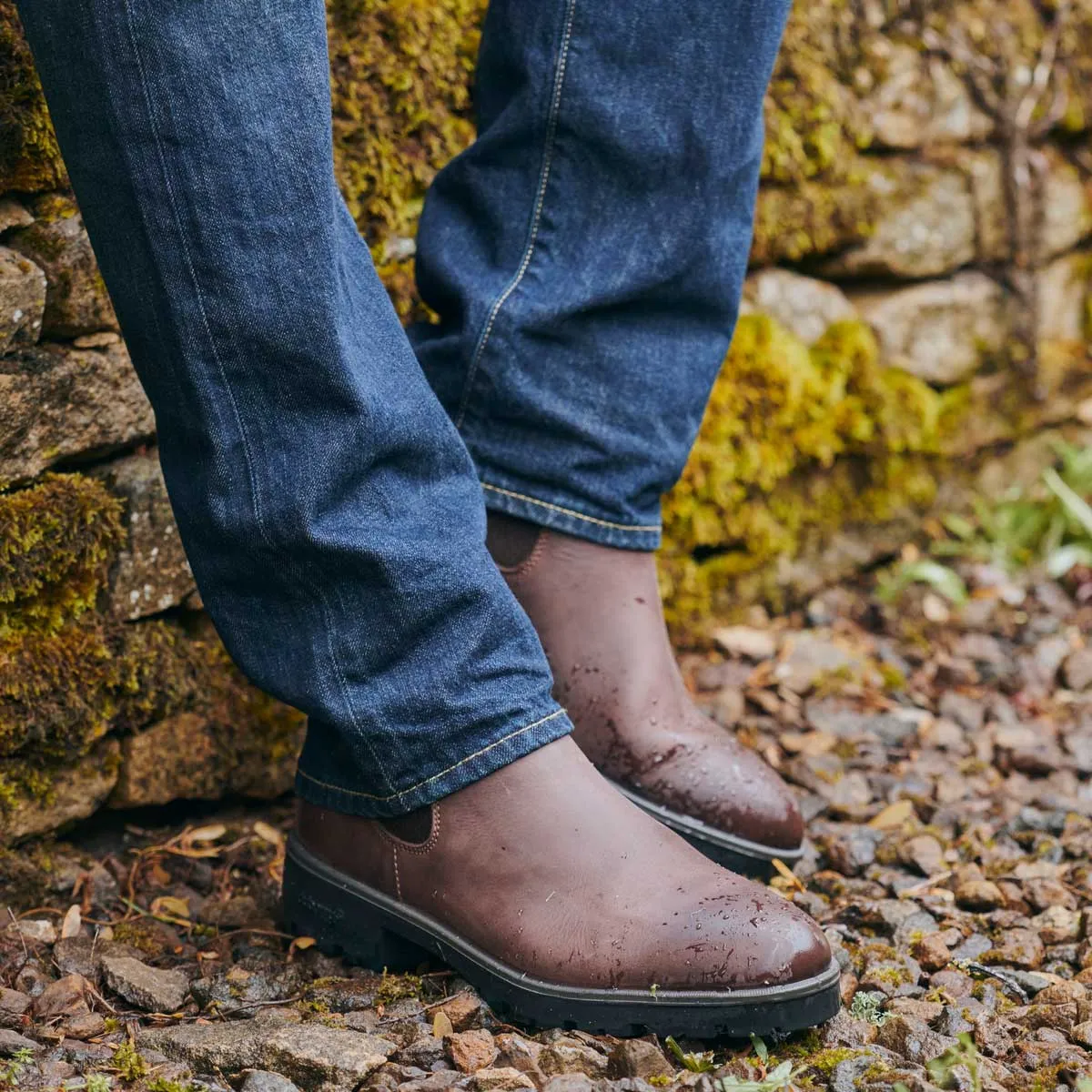 DUBARRY Antrim Chelsea Boots - Mens Gore-Tex Leather - Old Rum