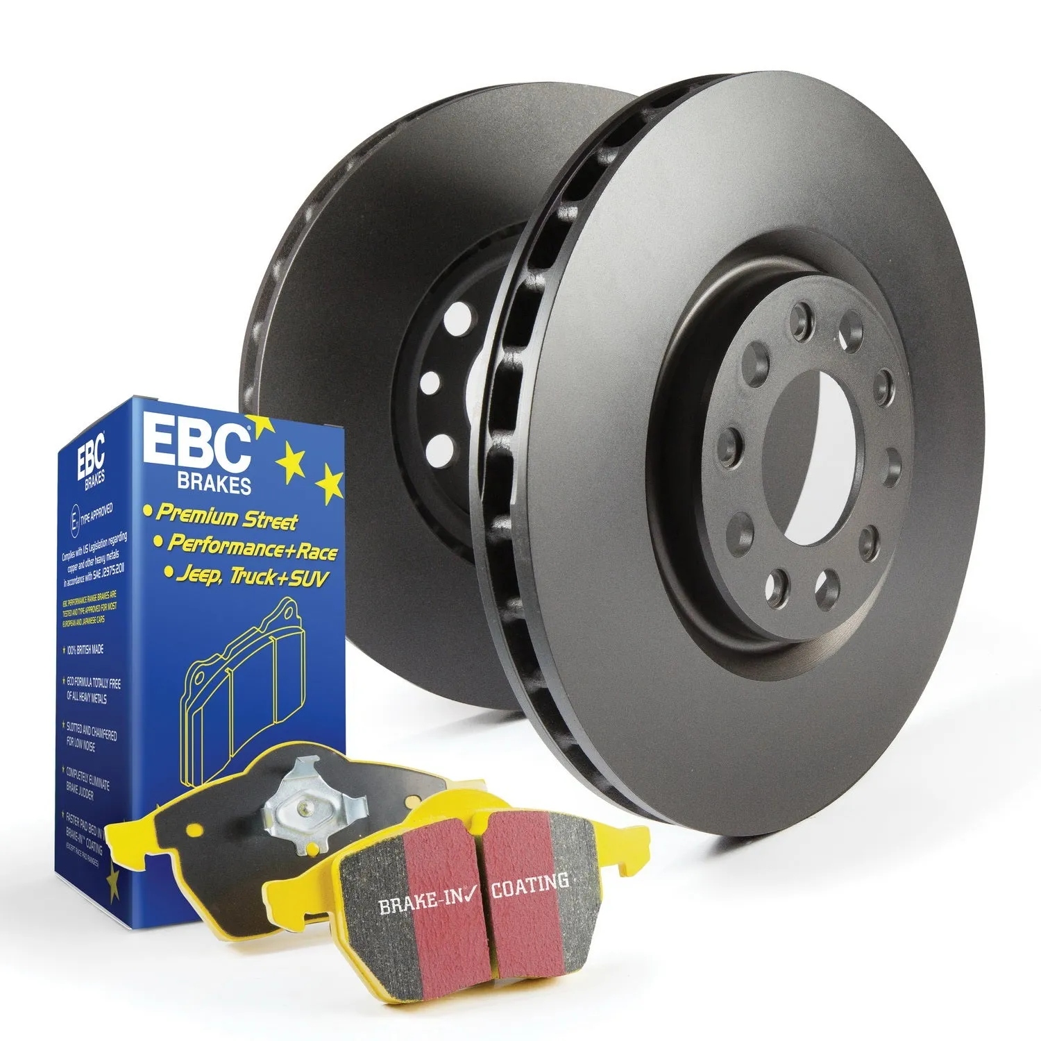 EBC Brakes S13KF1861 S13 Kits Yellowstuff and RK Rotors