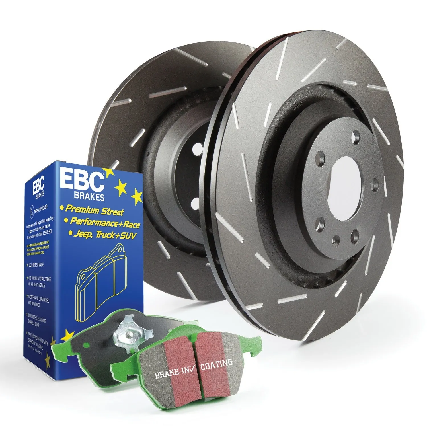 EBC Brakes S2KF1044 S2 Kits Greenstuff 2000 and USR Rotors