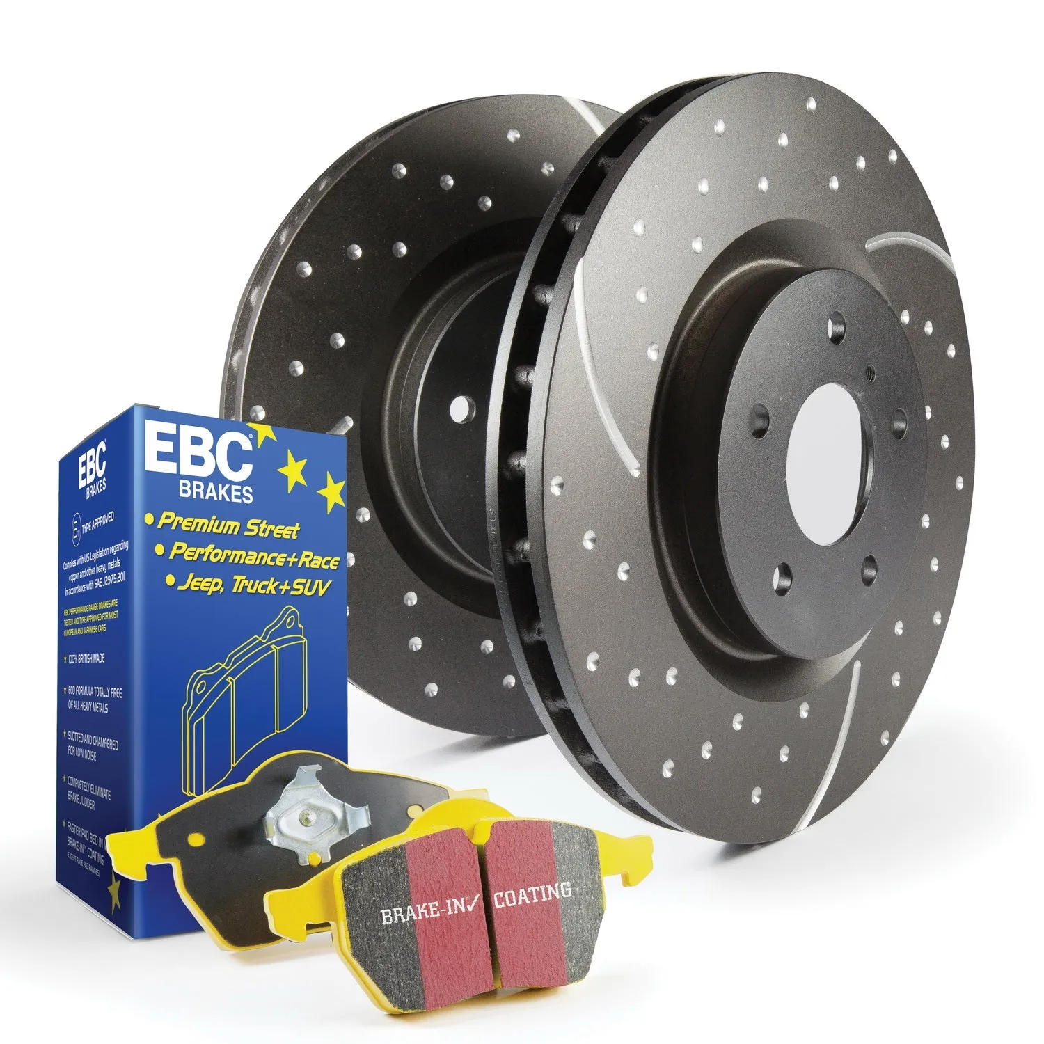 EBC Brakes S5KF1036 S5 Kits Yellowstuff And GD Rotors