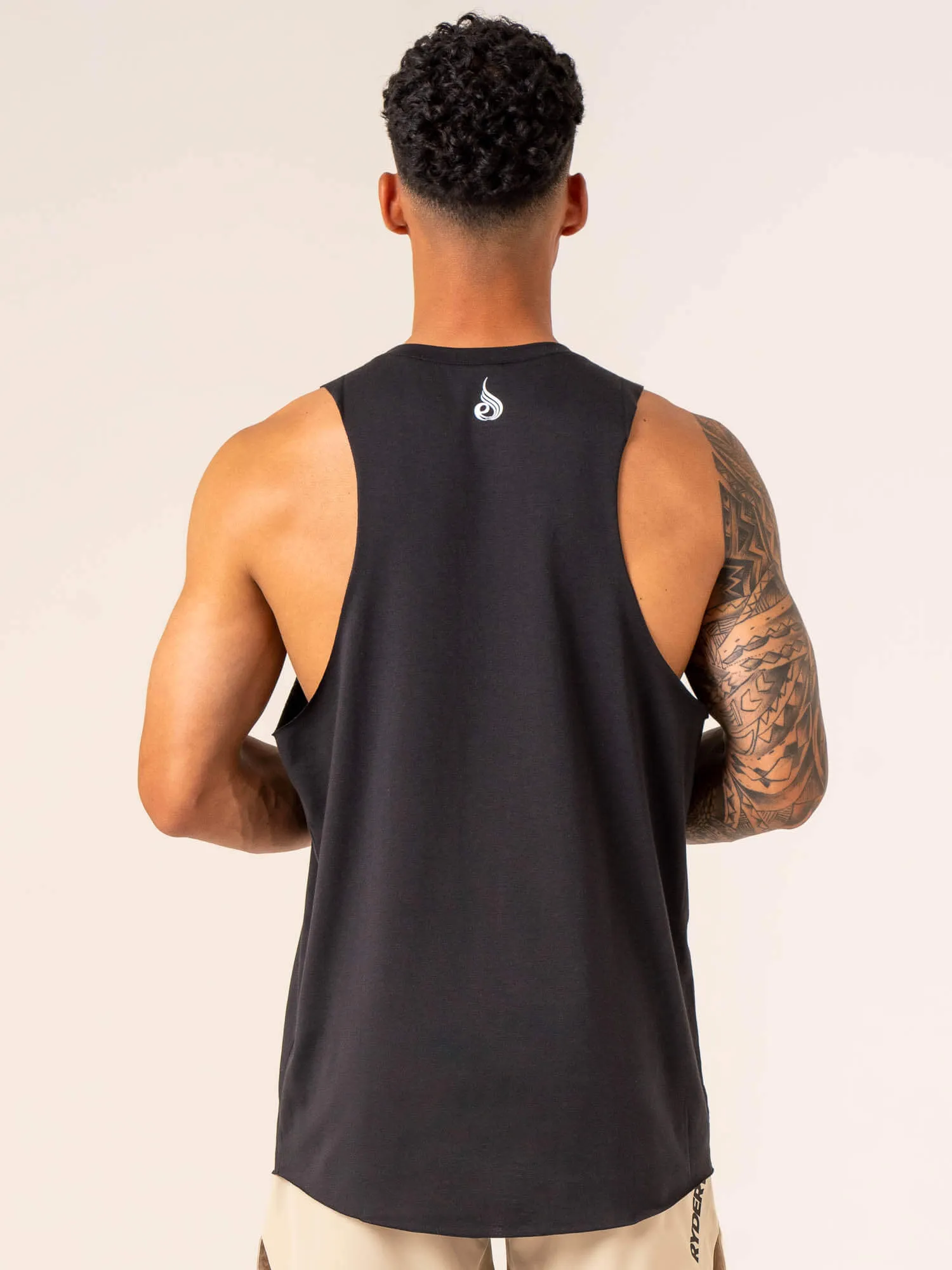 Emerge Drop Armhole Tank - Faded Black