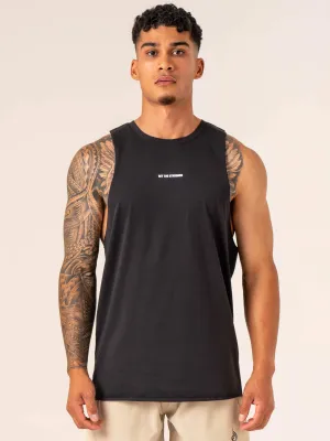 Emerge Drop Armhole Tank - Faded Black