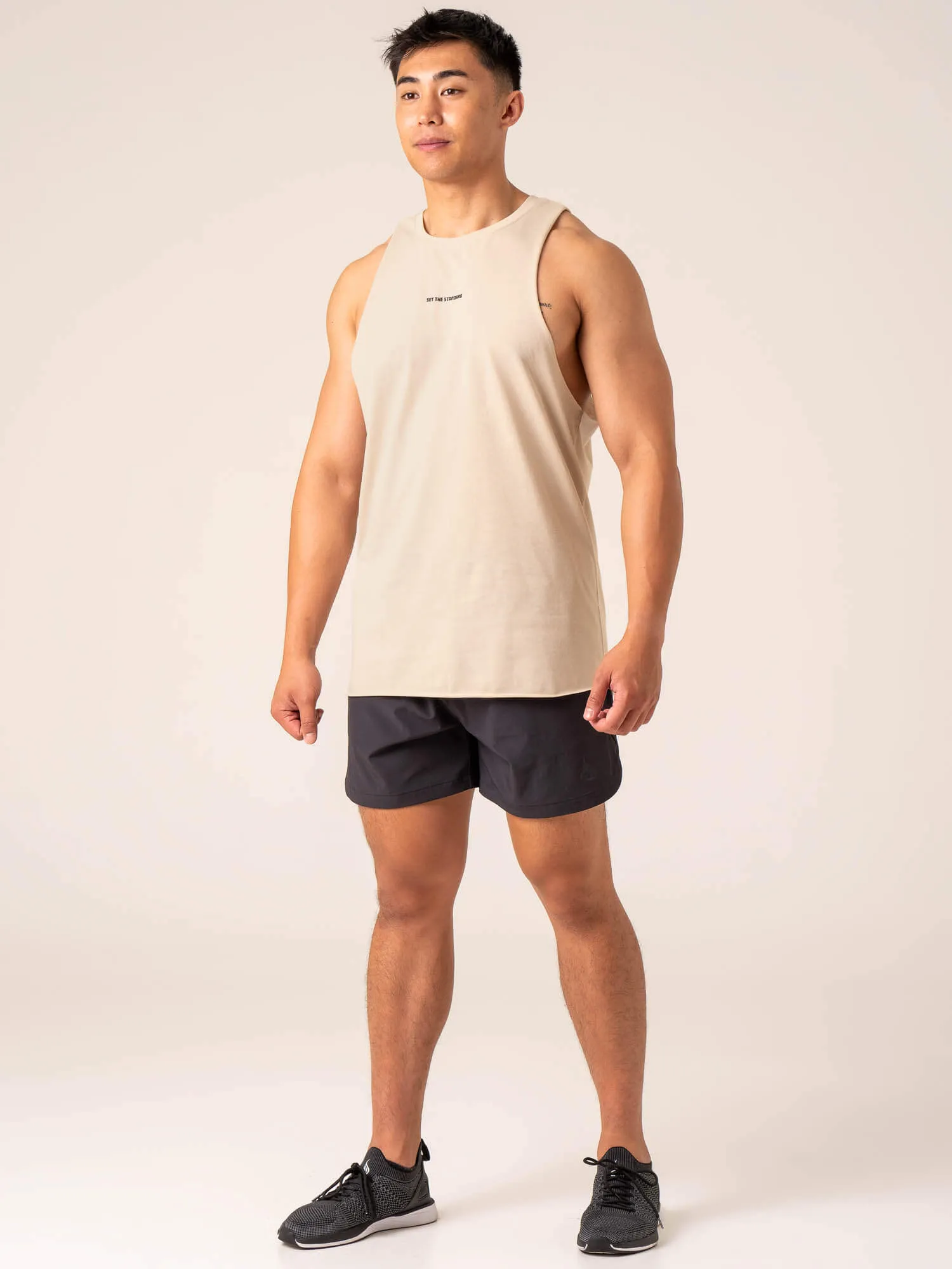 Emerge Drop Armhole Tank - Sand