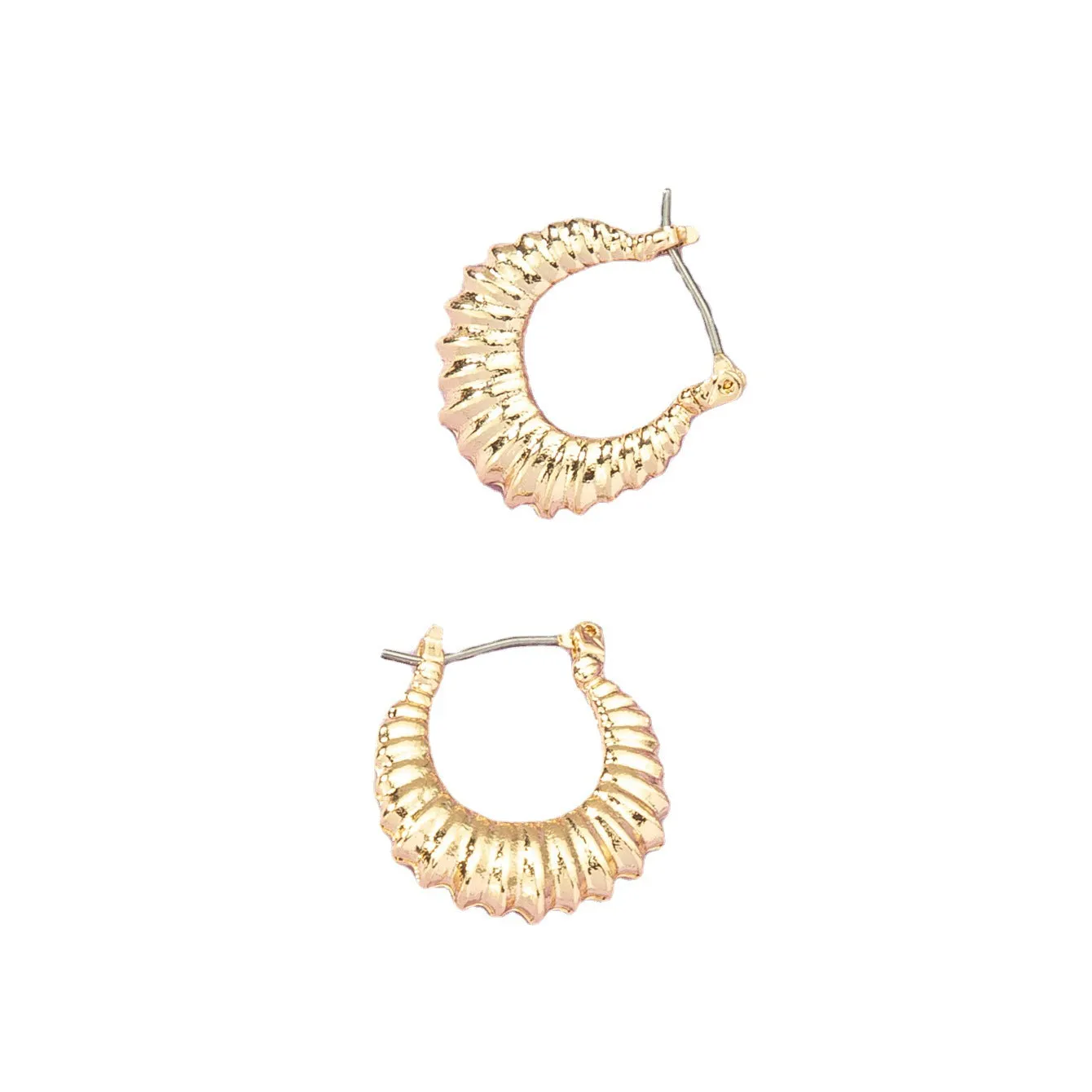 Extravagant Metal Textured Earrings from Vienna Verve Collection