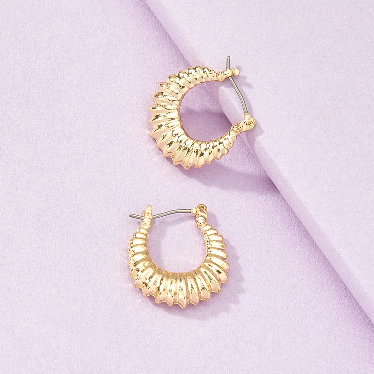 Extravagant Metal Textured Earrings from Vienna Verve Collection