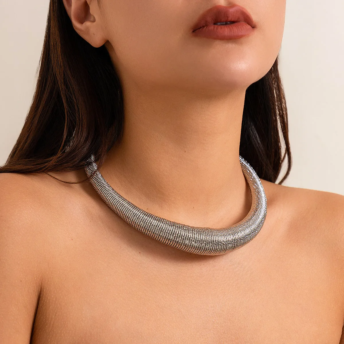 Extravagant Multi-layer Geometric Clavicle Necklace Inspired by Europe and The United States