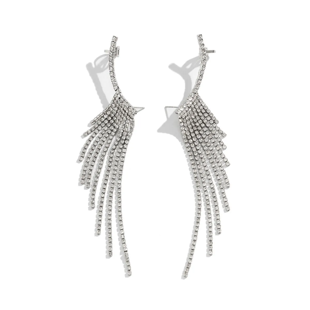 Extravagant New Year Earrings in European and American Style with Cross-border Luxury and Full Diamonds