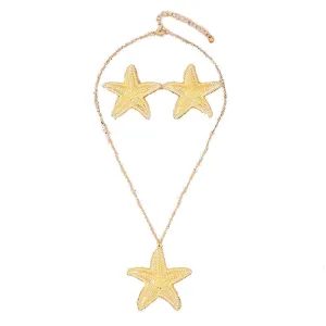 Extravagant Starfish Necklace and Earrings Set - Vienna Verve Collection