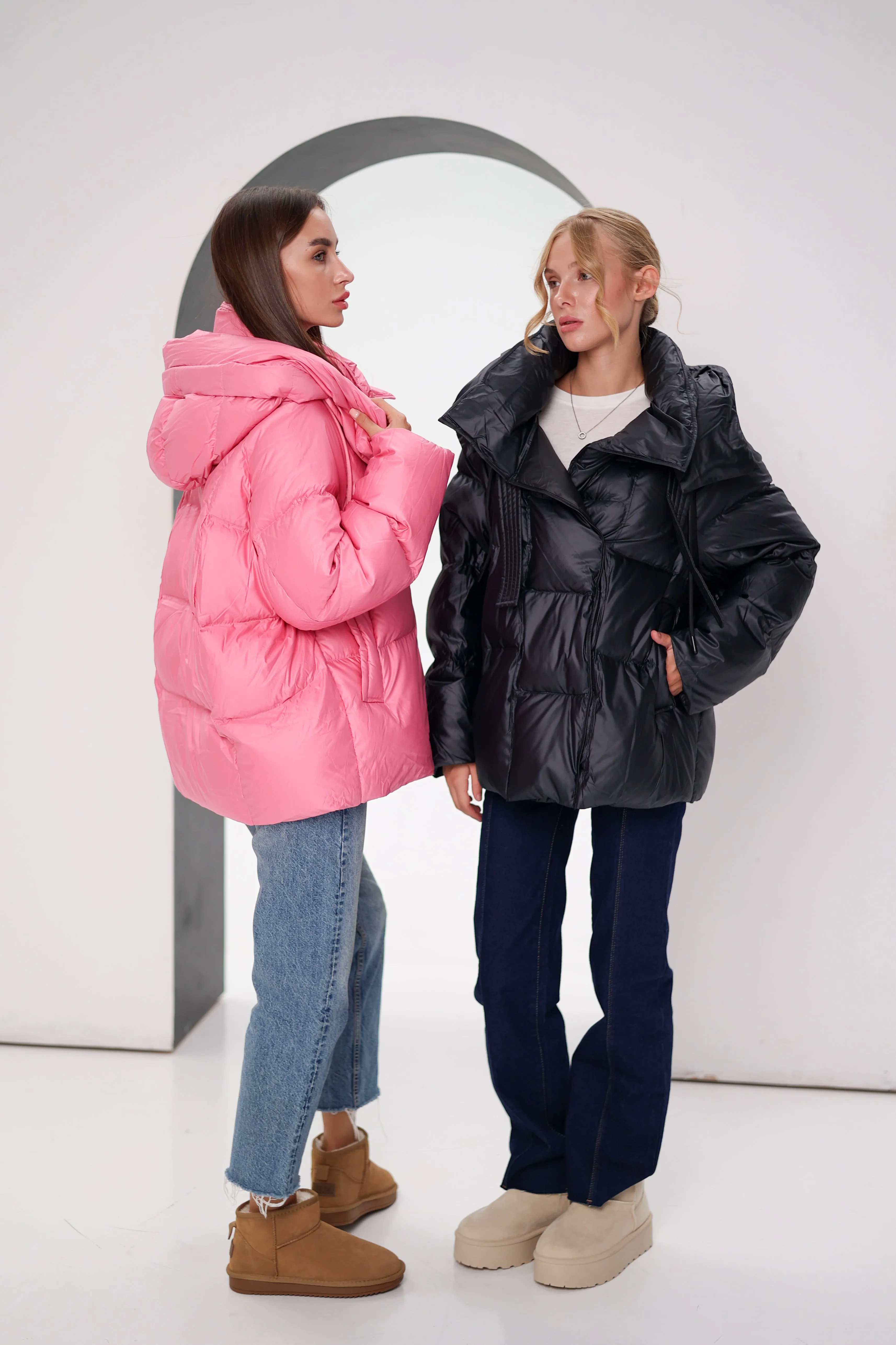 FeatherLite Relaxed Down Puffer in Pink