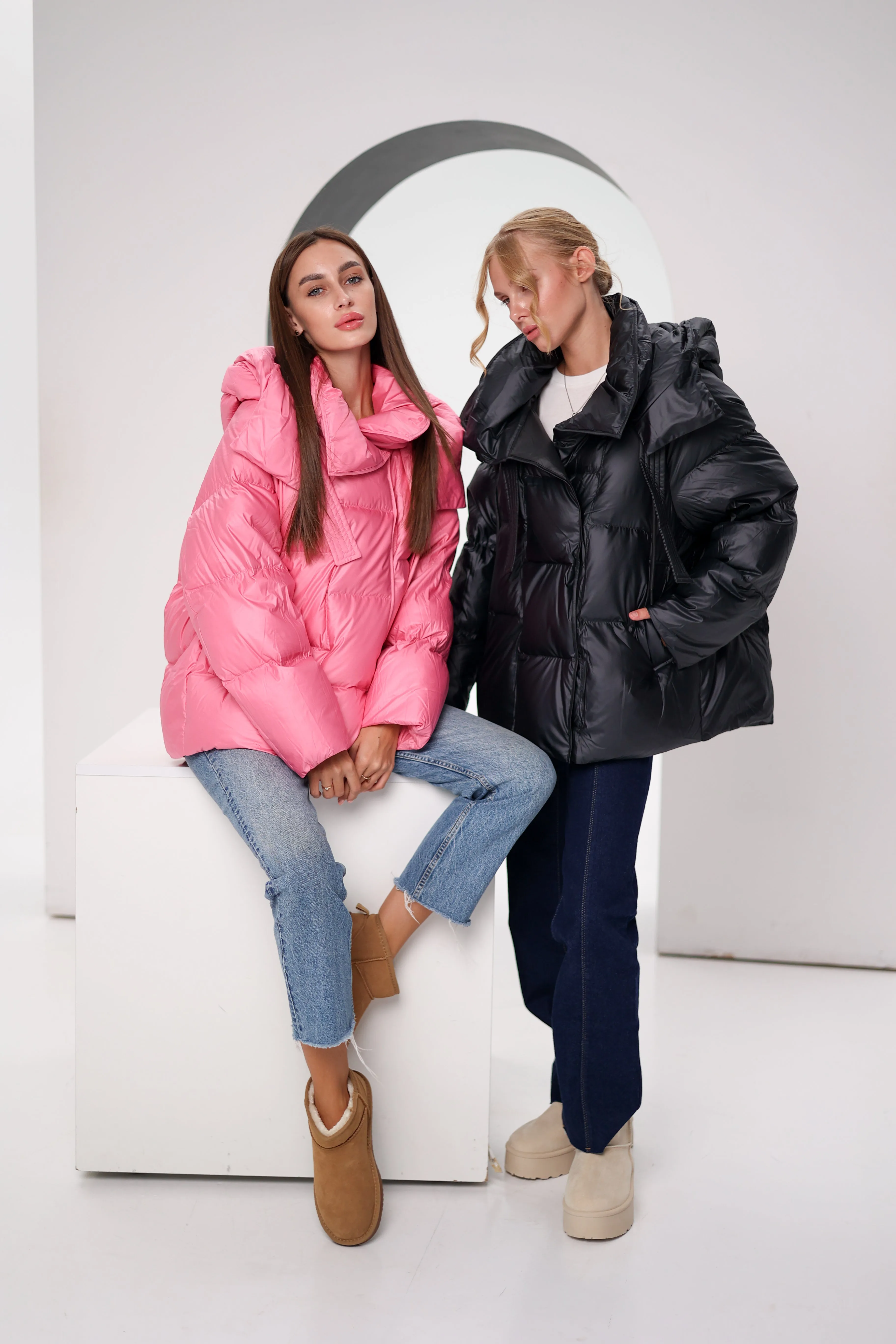 FeatherLite Relaxed Down Puffer in Pink