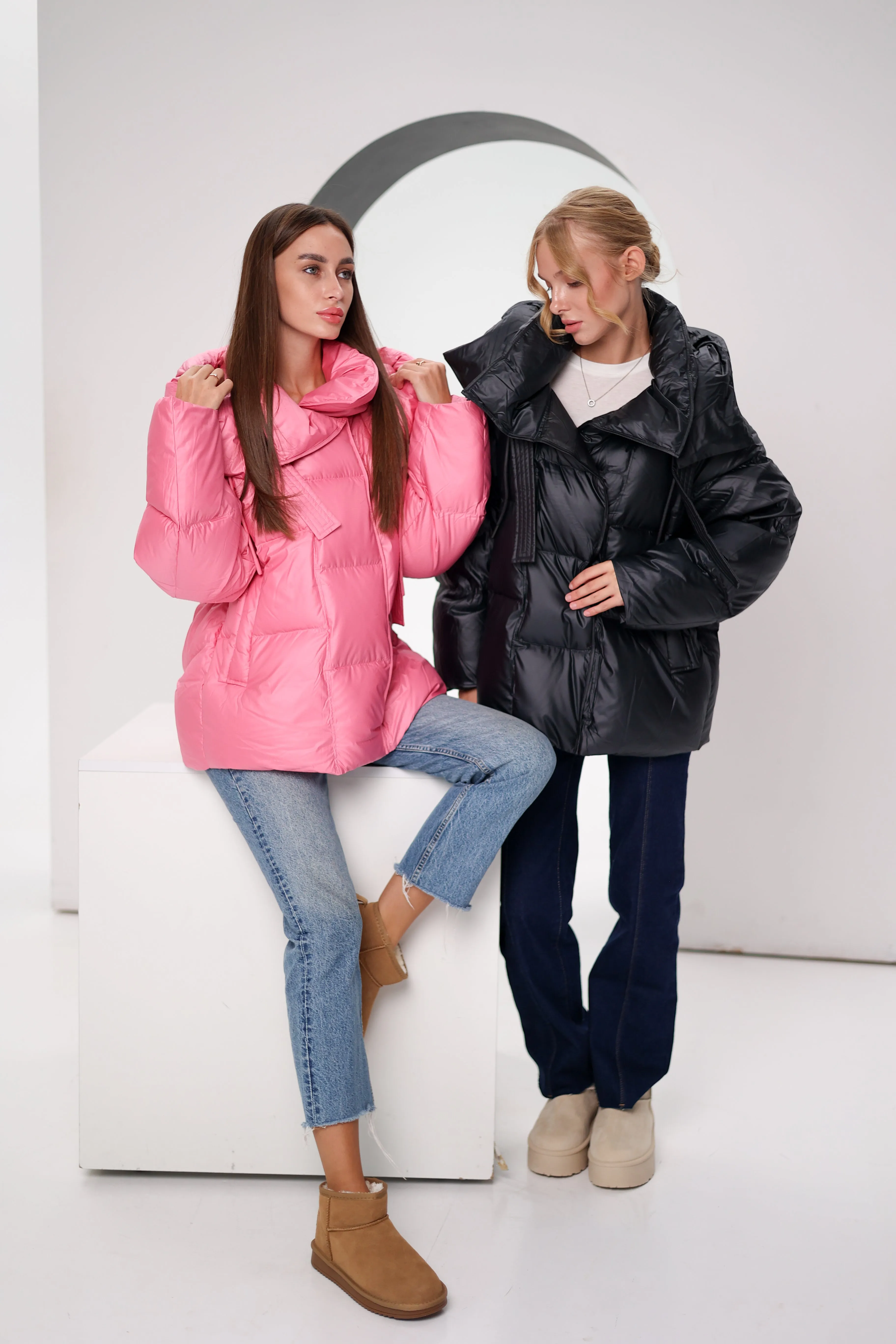 FeatherLite Relaxed Down Puffer in Pink