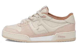 Fendi Match Low Top Sneakers in Pink Suede