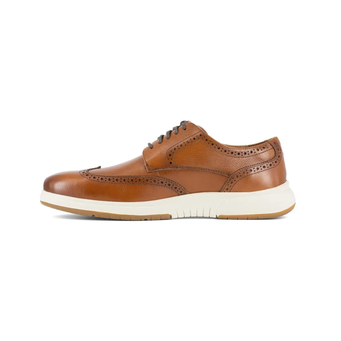 Flair Work Steel-Toe Wingtip Oxford Work Shoe Cognac