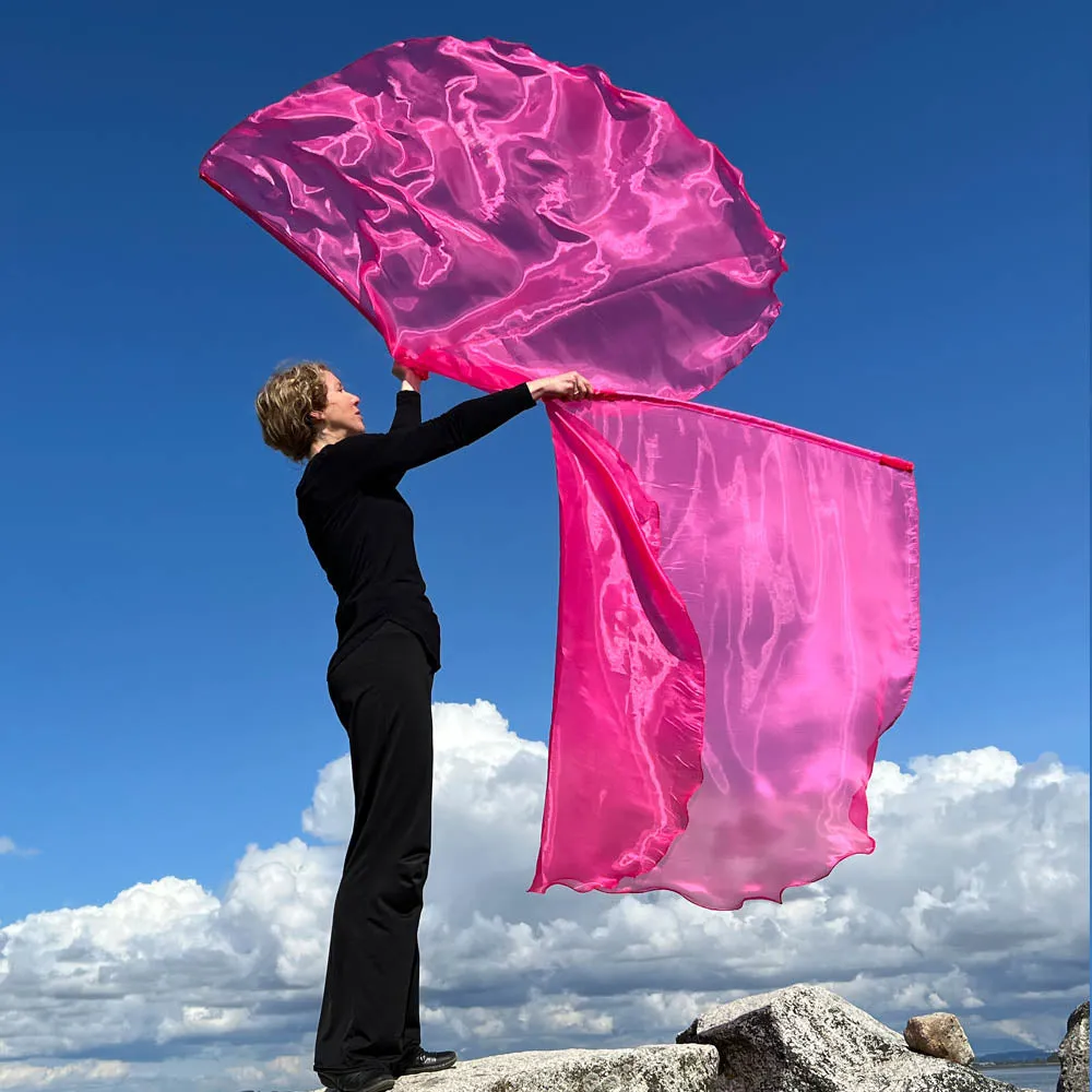 Fuchsia Shimmer Worship Flags