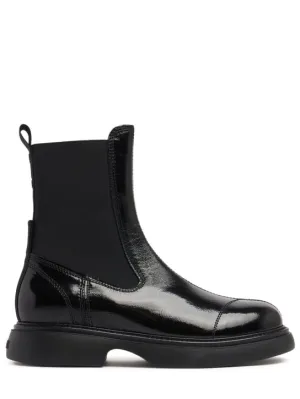 GANNI   25mm Everyday glossy Chelsea boots 