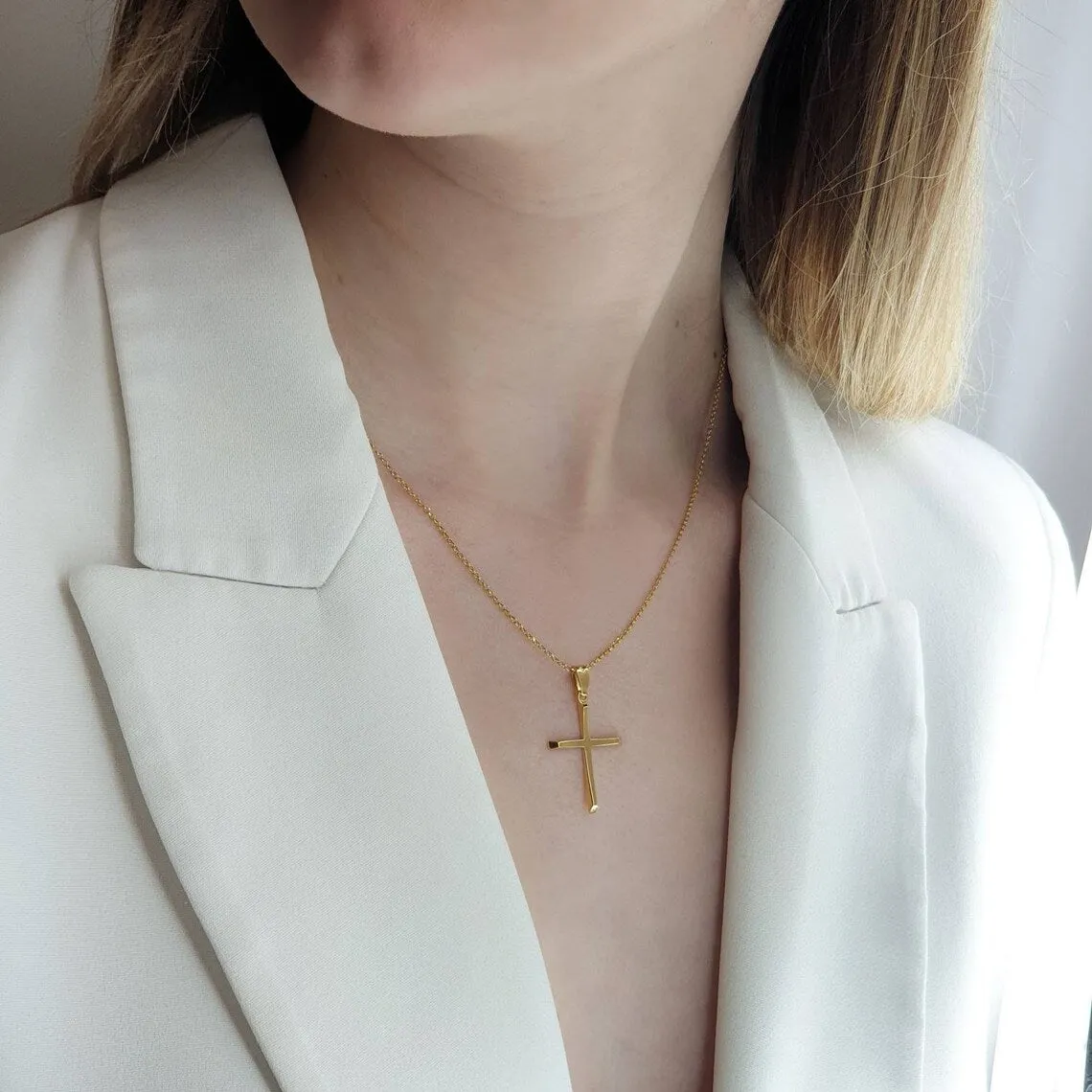 Gold cross of baptism