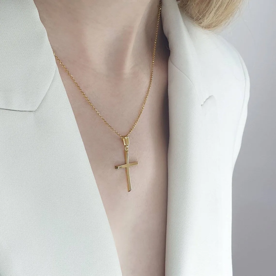 Gold cross of baptism