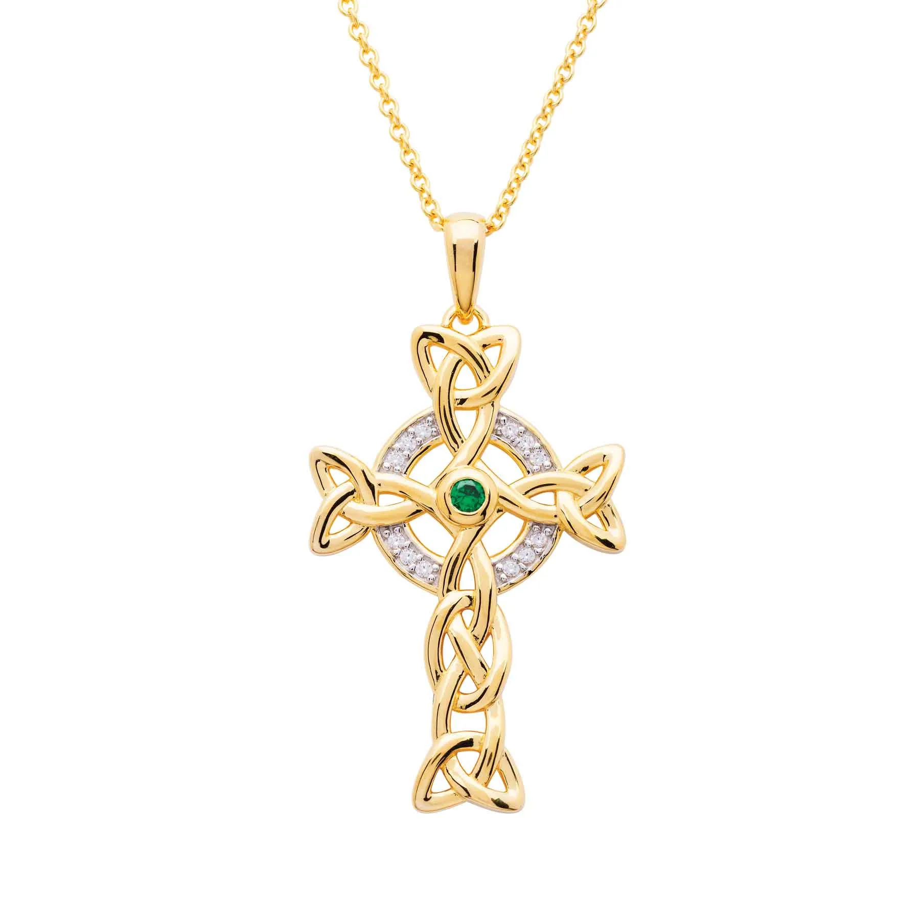 Gold Vermeil Celtic Cross Necklace