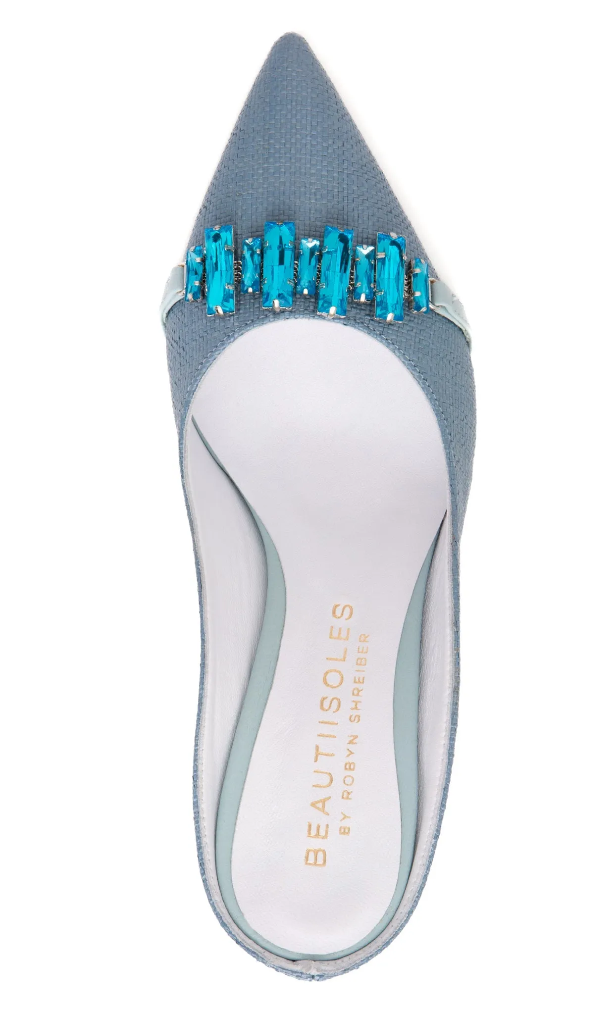 Graziela Sky Blue Canvas Mule