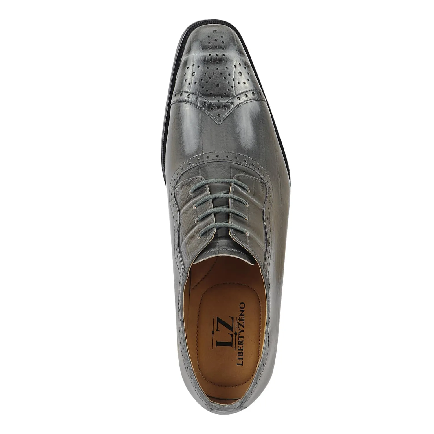 Henley Genuine Leather Oxford Style Brogue Dress Shoes