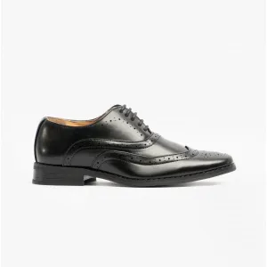 HENRY Boys Smart Oxford Brogue Shoes Black