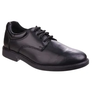 Hush Puppies Tim Jnr Boys Black School Shoe