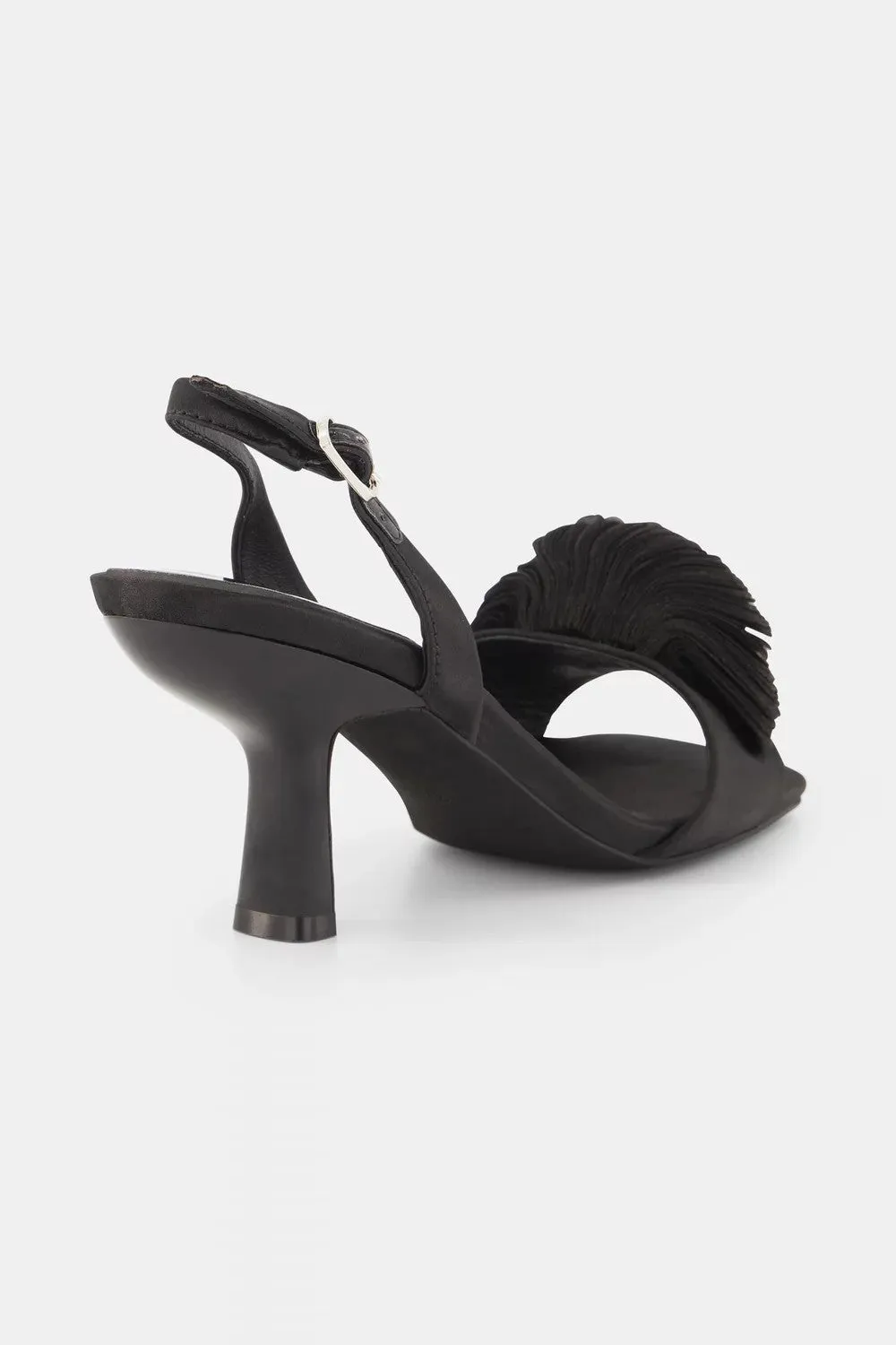 Jeffrey Campbell Duffy Kitten Heels in Black Satin