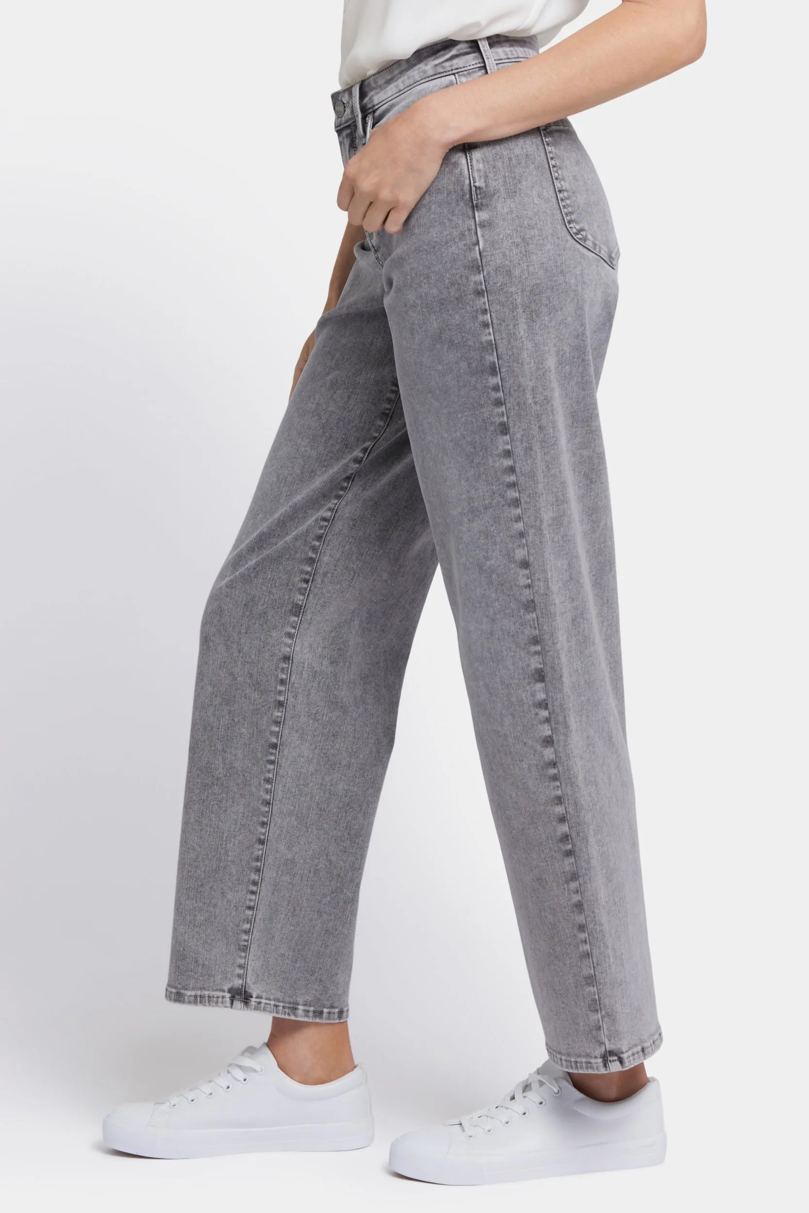 Jemma Barrel Jeans Grey Premium Denim | Creekside