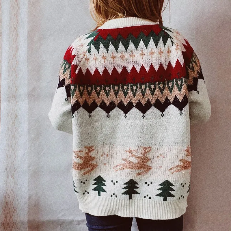 Joyful Raglan Christmas Pullover Sweater