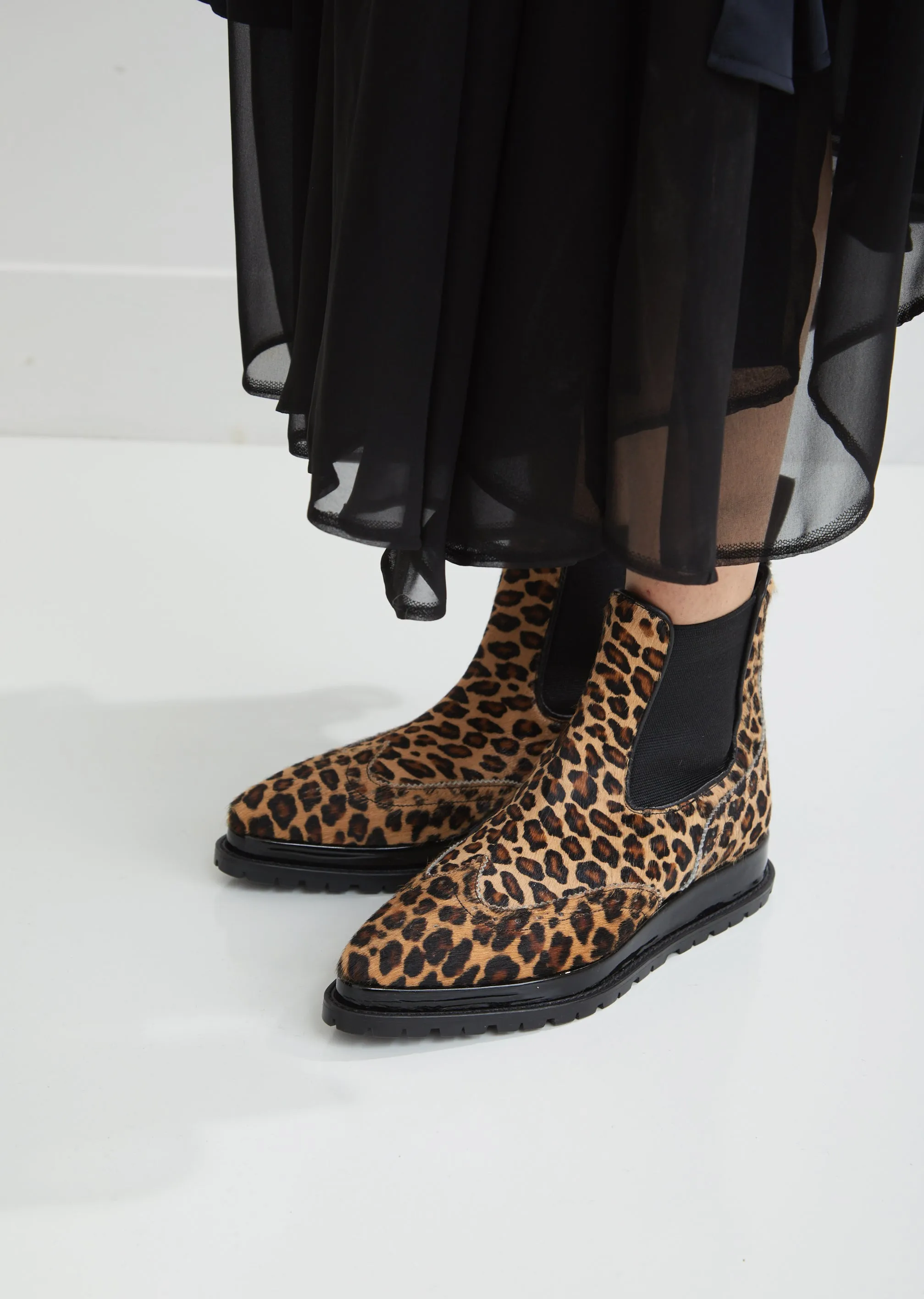 Leopard Chelsea Boots