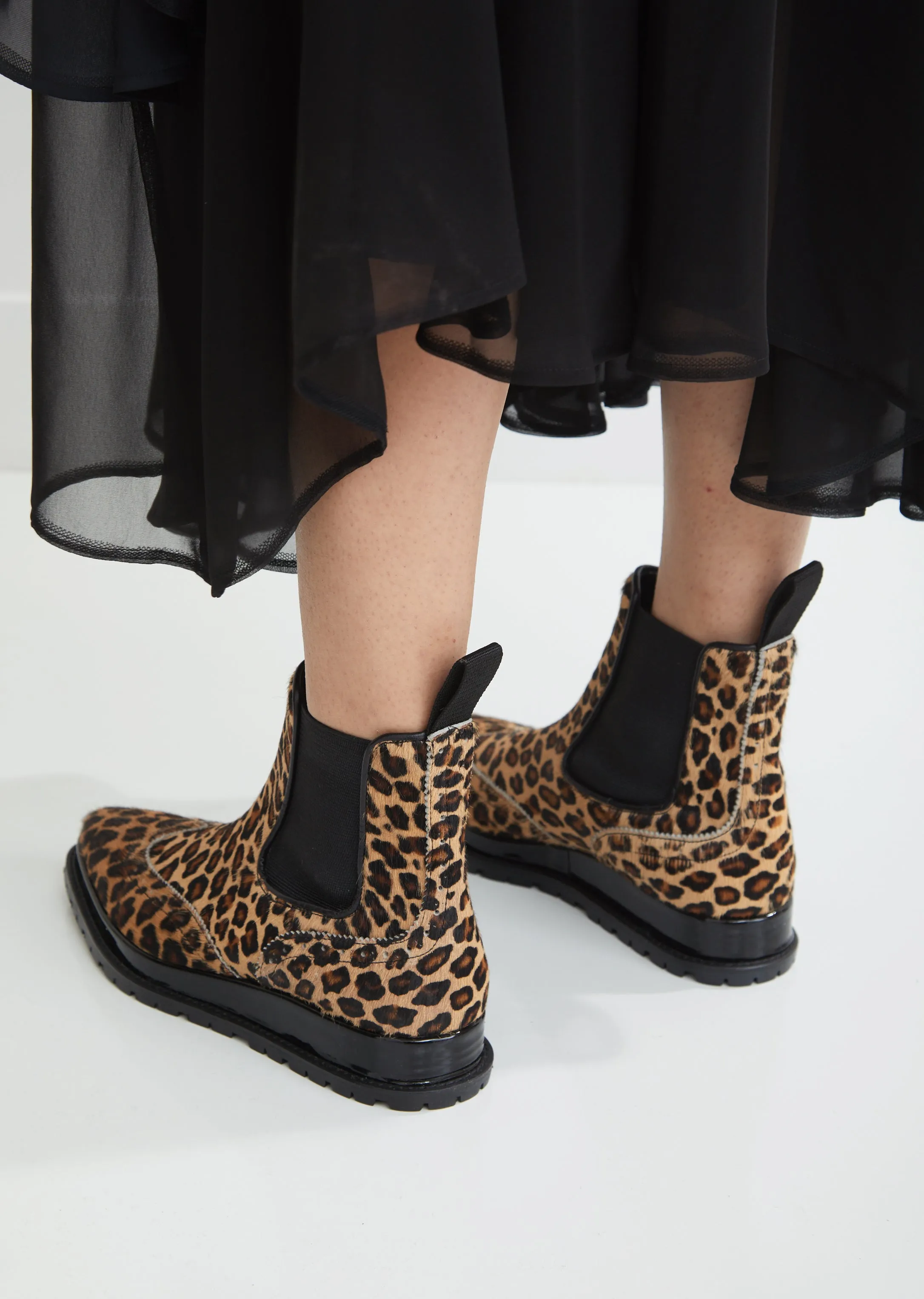 Leopard Chelsea Boots