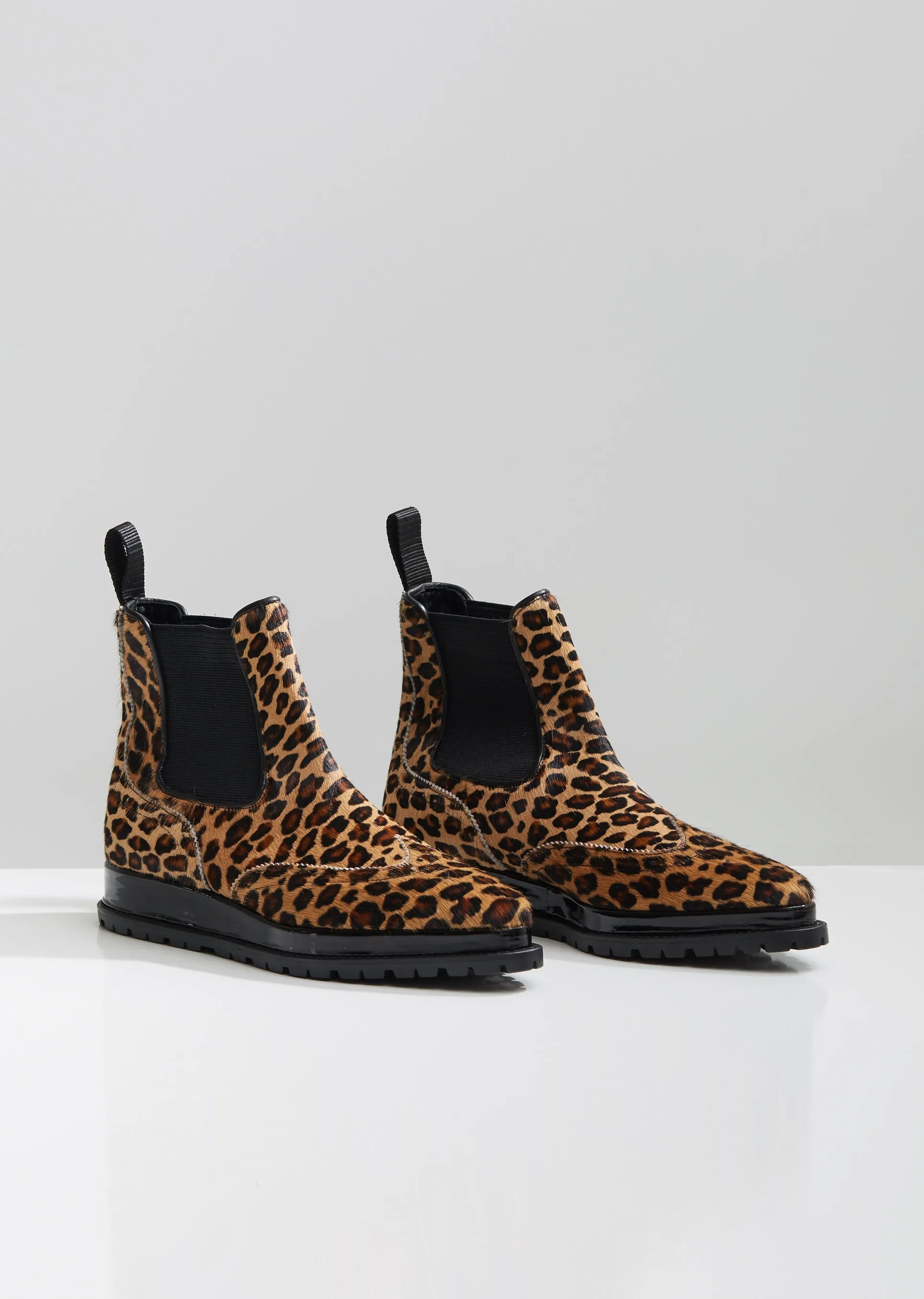 Leopard Chelsea Boots