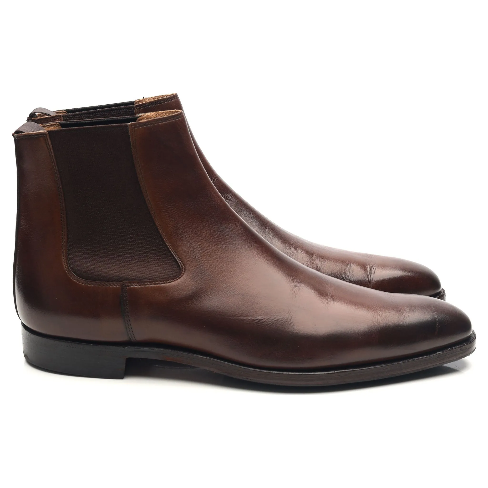 'Lingfield' Dark Brown Leather Chelsea Boots UK 7 E