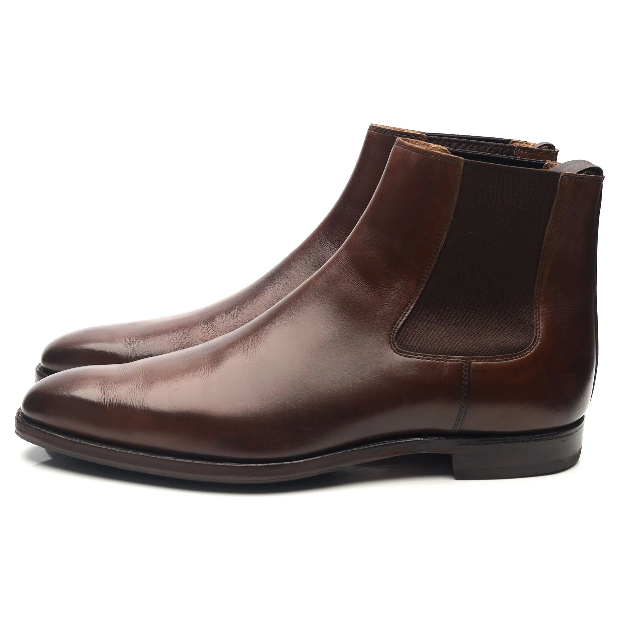 'Lingfield' Dark Brown Leather Chelsea Boots UK 7 E