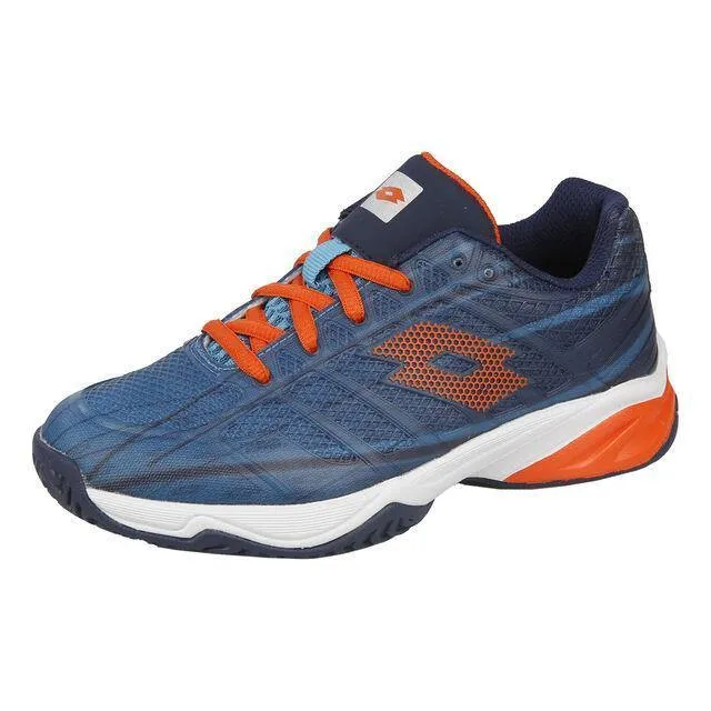 Lotto Mirage 300 JR All Court Tennis Shoes Mosaic Blue/Red Orange/Navy Blue