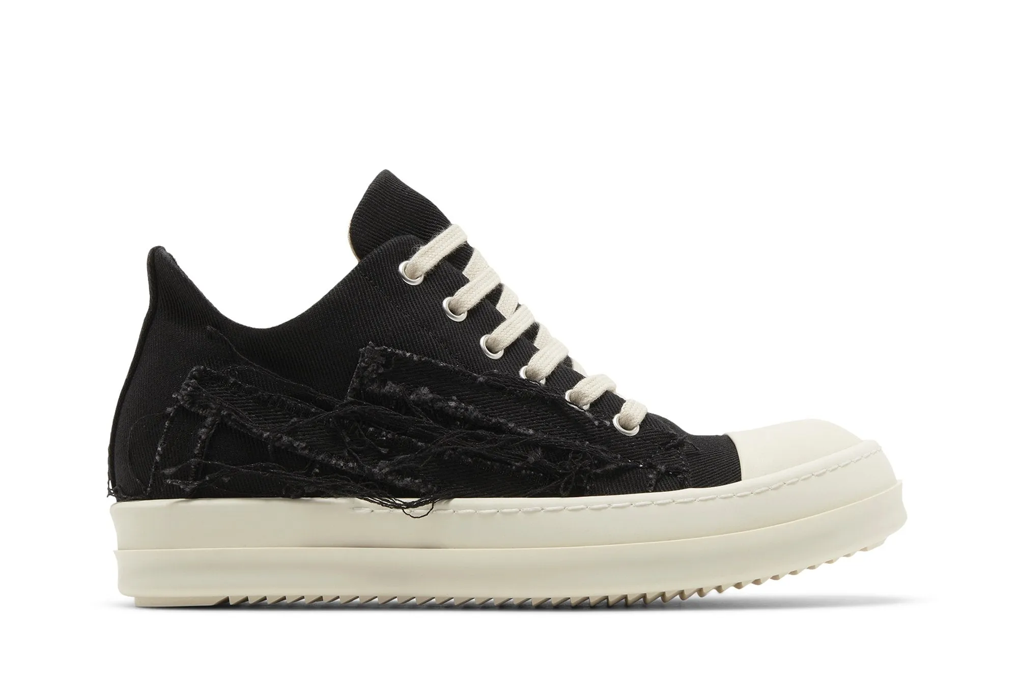 Low-top sneakers Rick Owens Wmns EDFU DRKSHDW Slashed Low, black