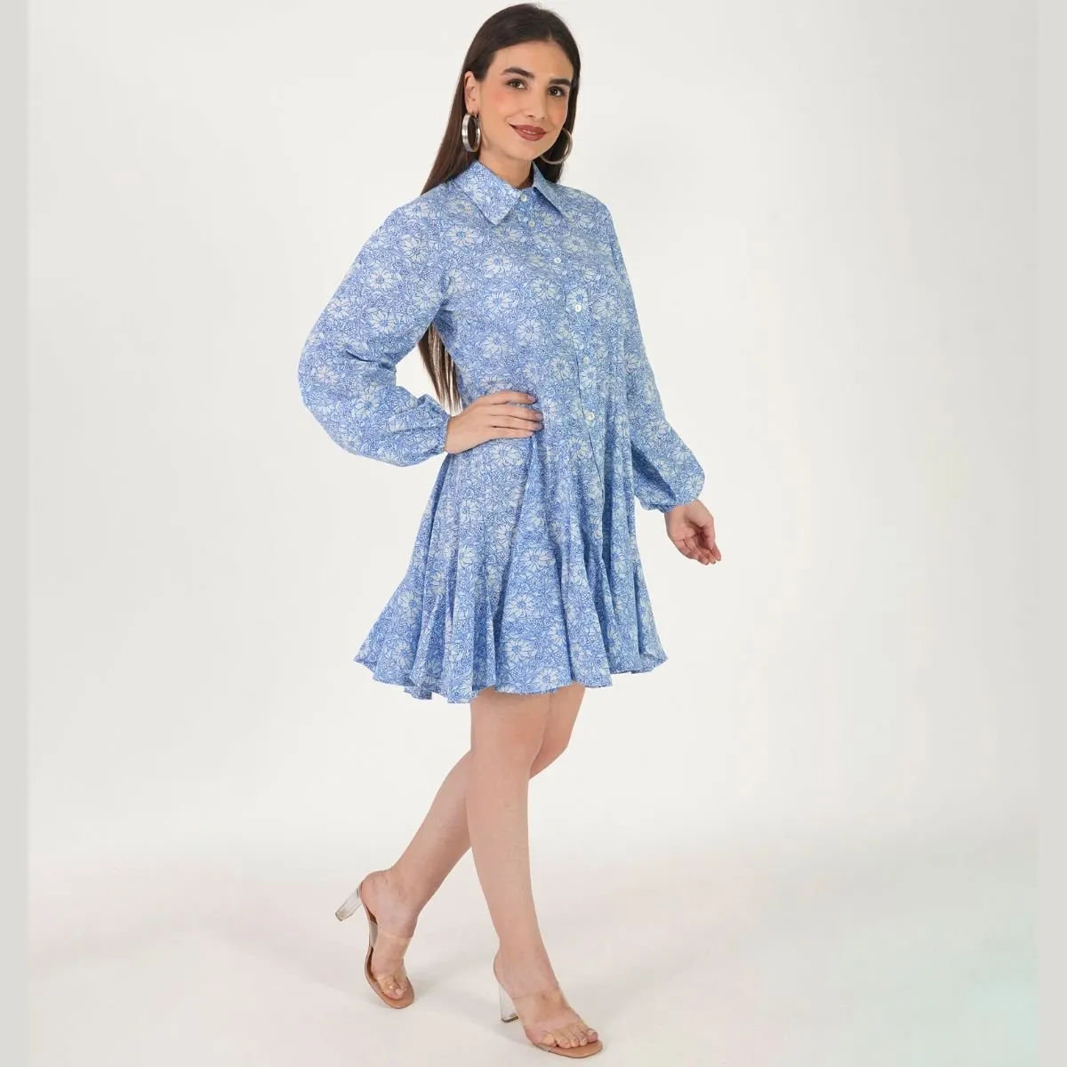 Marina Dress | 100% Cotton Dress for Women | Blue