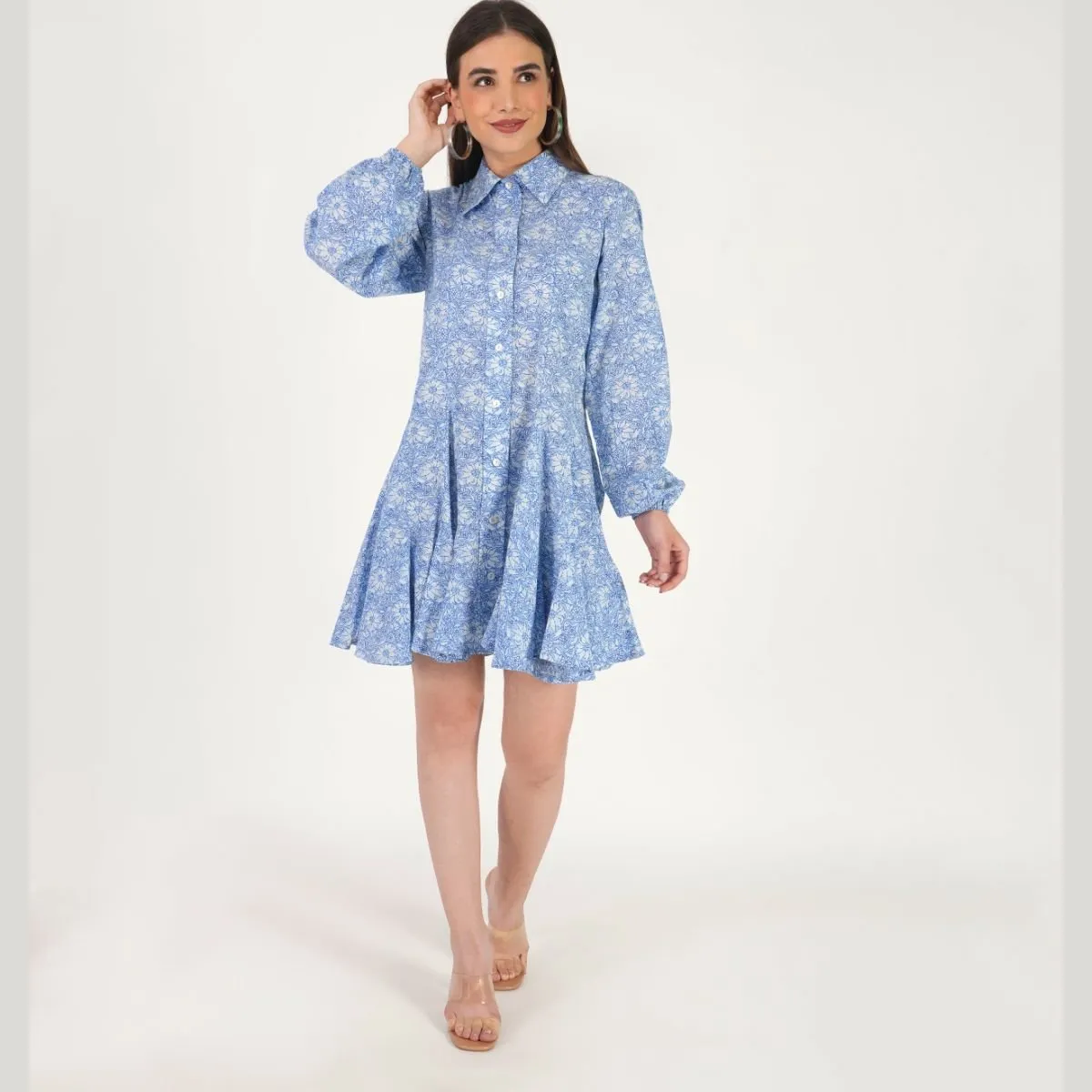 Marina Dress | 100% Cotton Dress for Women | Blue