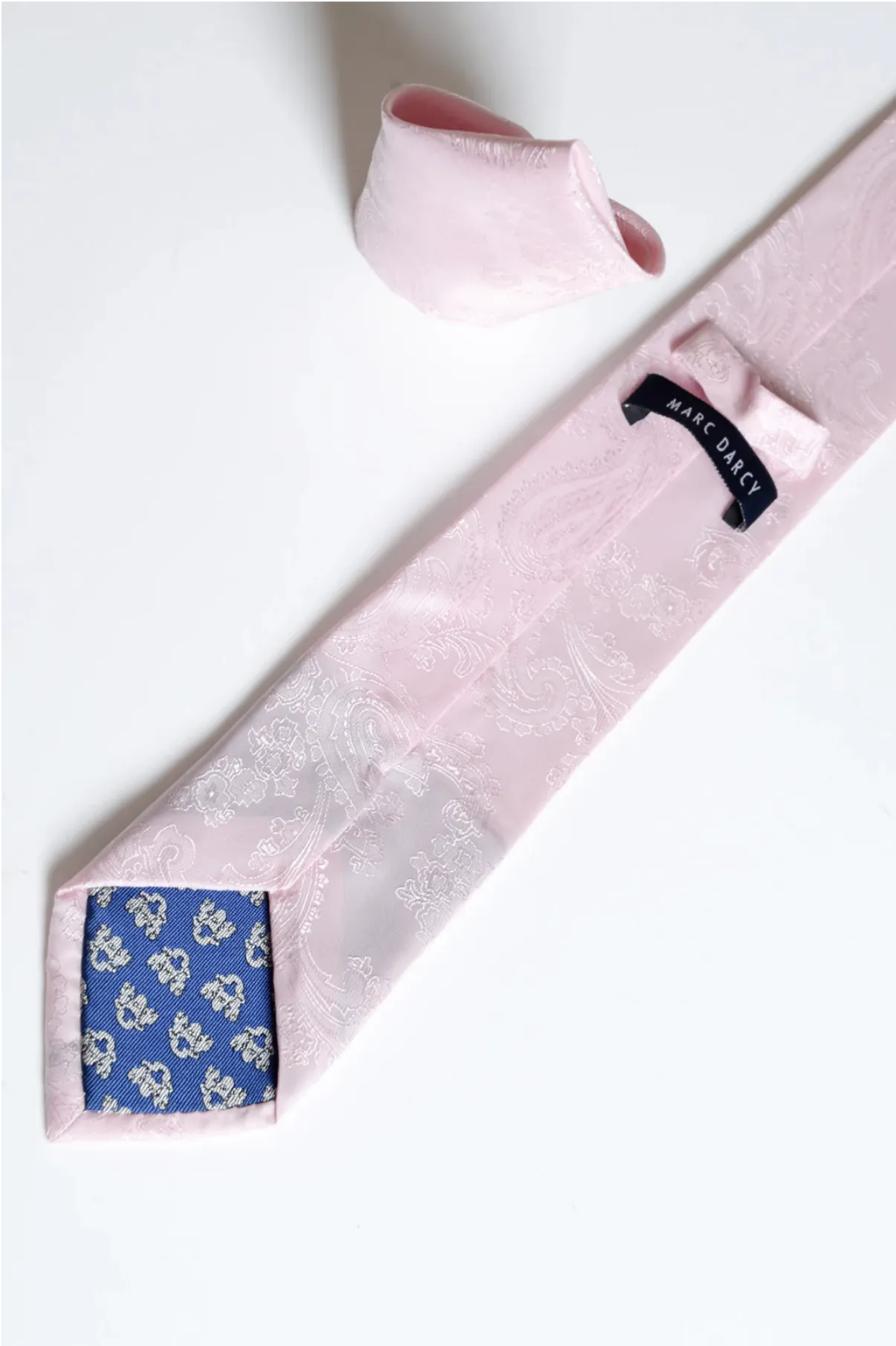 MD PAISLEY - Light Pink Paisley Tie and Pocket Square Set